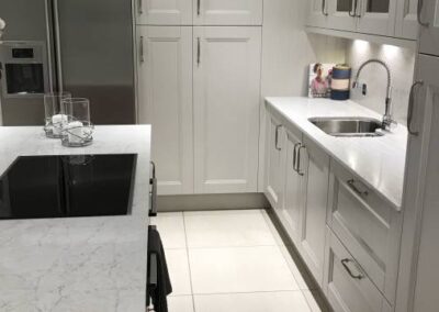 White Kitchen Marble Worktops